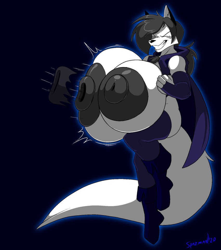 5_fingers afterimage anthro anthro_pred areola armwear athletic athletic_anthro athletic_female bent_arm bent_leg big_areola big_breasts big_nipples big_tail black_areola black_ears black_hair black_nipples black_nose black_tuft blue_background blue_boots blue_clothing blue_footwear blue_glow boots breast_jiggle breast_vore breasts cape chest_tuft clenched_teeth cloak clothing direction_lines dominant dominant_female elbow_gloves evil_grin eyebrow_through_hair eyebrows eyes_closed facial_markings female female_anthro female_pred fingerless_gloves fingers fist floating fluffy fluffy_tail footwear forced fully_inside fur glistening glistening_hair gloves glowing hair handwear head_markings huge_areola huge_breasts huge_nipples hyper hyper_breasts jiggling legwear long_hair long_tail markings monotone_hair mostly_nude mostly_nude_anthro mostly_nude_female motion_lines motion_outline nipple_fetish nipples ponytail purple_cape purple_cloak purple_clothing purple_gloves purple_handwear purple_legwear purple_thigh_highs same_size_vore shoes simple_background smile solo supervillain tail teeth thigh_highs translucent translucent_hair tremble_spikes triangle_nose tuft unseen_prey vore white_body white_fur white_inner_ear spazman vera_wright canid canine fox mammal marble_fox red_fox true_fox 2020 aliasing artist_name binary_drawing colored dated digital_drawing_(artwork) digital_media_(artwork) hi_res shaded