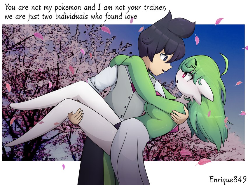 big_breasts breasts duo female holidays male romantic romantic_couple text enrique849 nintendo pokemon valentine's_day ailin_gardevoir enrique gardevoir generation_3_pokemon human humanoid mammal pokemon_(species) absurd_res english_text hi_res