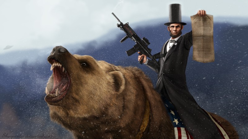 abraham lincoln and snoo (reddit) created by sharpwriter