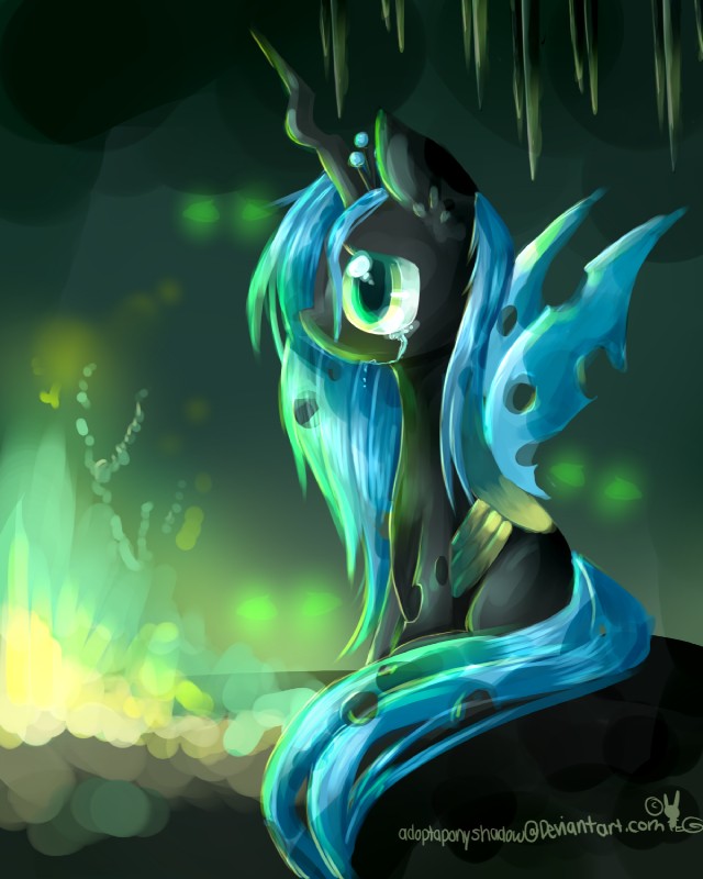 queen chrysalis (friendship is magic and etc) created by aquagalaxy