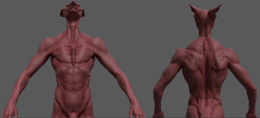 anthro featureless_chest genitals grey_background hairless humanoid_hands male muscular muscular_anthro muscular_male navel nude penis penis_base simple_background smile solo standing t-pose boobart hybrid unknown_species 3d_(artwork) digital_media_(artwork) hi_res unavailable_at_source