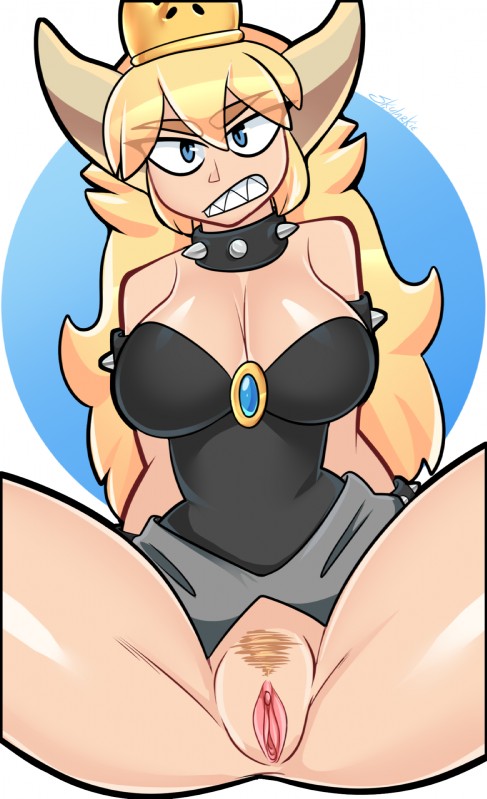 bowser (bowsette meme and etc) created by skylarkie