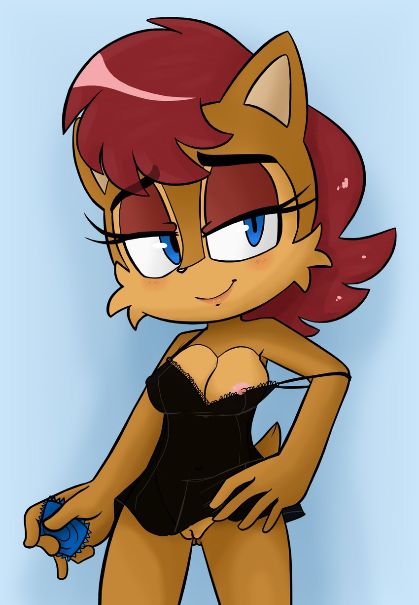 sally acorn (sonic the hedgehog (archie) and etc) created by es74 and tenshigarden