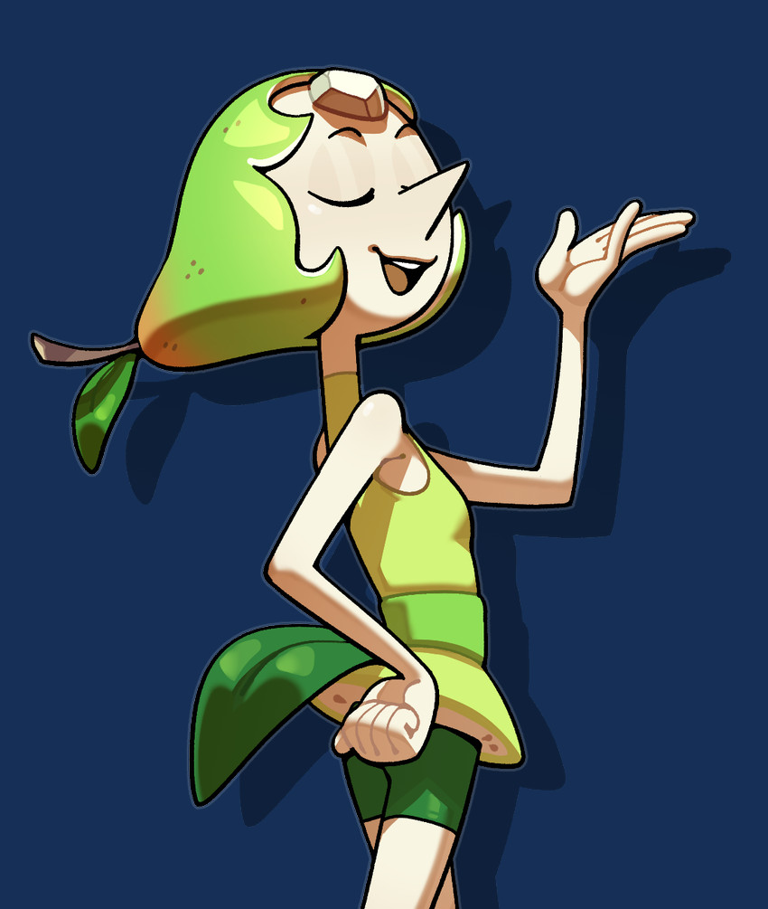 bottomwear clothed clothing eyes_closed female food food_hair fruit leaf not_furry open_mouth open_smile pear plant plant_hair pointy_nose pseudo_hair smile solo toony topwear discount-supervillain cartoon_network steven_universe pearl_(steven_universe) alien alien_humanoid elemental_creature elemental_humanoid flora_fauna food_creature food_humanoid fruit_humanoid gem_(species) humanoid living_fruit mammal pearl_(gem_species) plant_humanoid alpha_channel digital_media_(artwork) hi_res