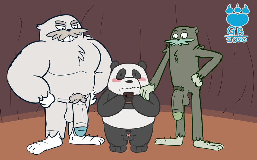 anthro balls big_penis black_body black_fur black_nose fur genitals group inside male male/male penis penis_size_difference slightly_chubby white_body white_fur grolarbearsins cartoon_network we_bare_bears charlie_(we_bare_bears) panda_(we_bare_bears) ralph_(we_bare_bears) bear giant_panda mammal 16:10 2020 absurd_res hi_res widescreen