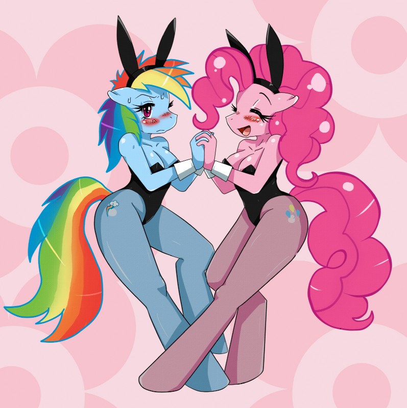 pinkie pie and rainbow dash (friendship is magic and etc) created by sssonic2