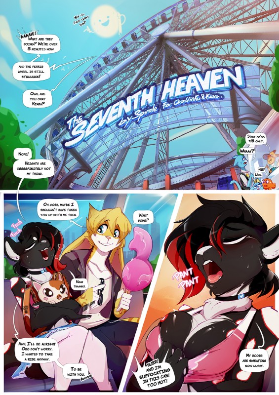 amusement_ride anthro bag big_breasts breasts candy clothed clothing cotton_candy dessert detailed_background dialogue duo female ferris_wheel food fur hair interspecies male male/female open_mouth outside shirt sky smile sun text thesevenheaven topwear spirale cartoon_network the_amazing_world_of_gumball darwin gumball_watterson nicole_watterson oro_uinku cheetabbit cheetah domestic_cat felid feline felis lagomorph leporid mammal pantherine rabbit 2020 comic digital_media_(artwork) english_text hi_res