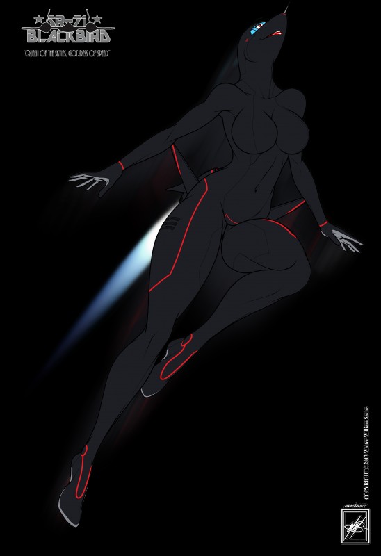 aircraft airplane alternate_species athletic athletic_female athletic_humanoid barefoot big_breasts breasts feet female flying hindpaw humanoidized lips long_legs looking_up machine markings navel not_furry nude paws pose raised_leg red_eyes simple_background smile solo sr-71 sr-71_blackbird text thick_bottom_lip thick_thighs tongue transparent_background vehicle wide_hips walter_sache aircraft_humanoid humanoid living_aircraft living_machine living_vehicle morph 2013 absurd_res alpha_channel digital_media_(artwork) english_text hi_res pinup