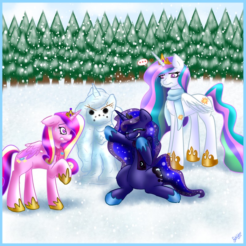 princess cadance, princess celestia, and princess luna (friendship is magic and etc) created by mrfatcakes