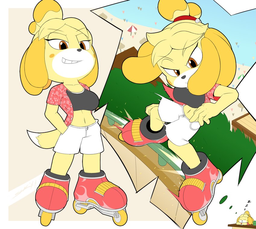 isabelle (animal crossing and etc) created by slickehedge