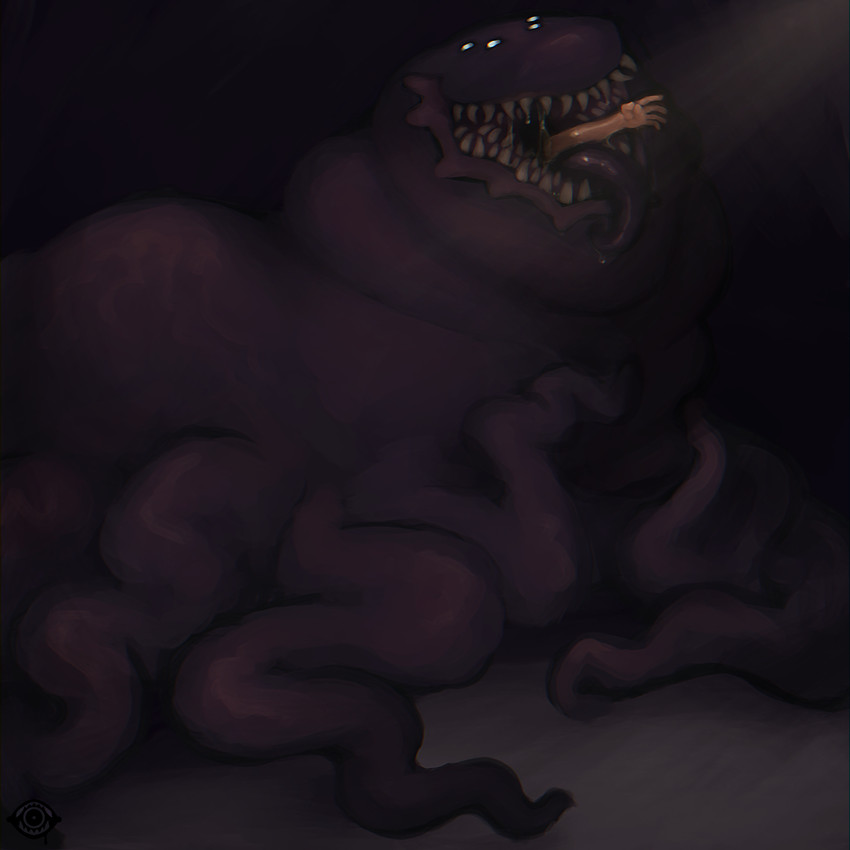 4_eyes ambiguous/ambiguous ambiguous_gender bodily_fluids duo forced horror_(theme) multi_eye multi_teeth oral_vore overweight prehensile_tongue saliva size_difference teeth tentacles teratophilia tongue unwilling_prey vore analog_vorer alien eldritch_abomination human humanoid invertebrate mammal monster tentacle_creature 1:1 hi_res