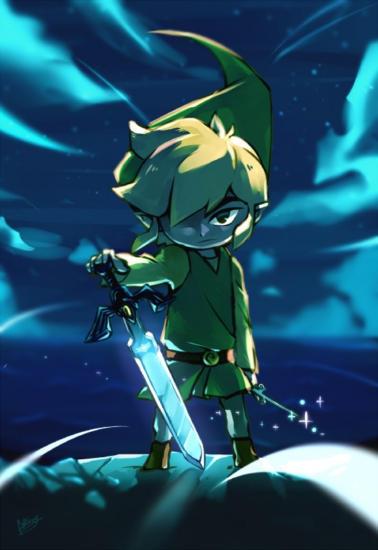 toon link (the legend of zelda and etc) created by blikeeeey