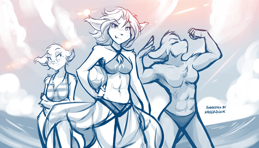 albion alabaster, general alabaster, general musclehead, and nickolai alaric (twokinds) created by tom fischbach