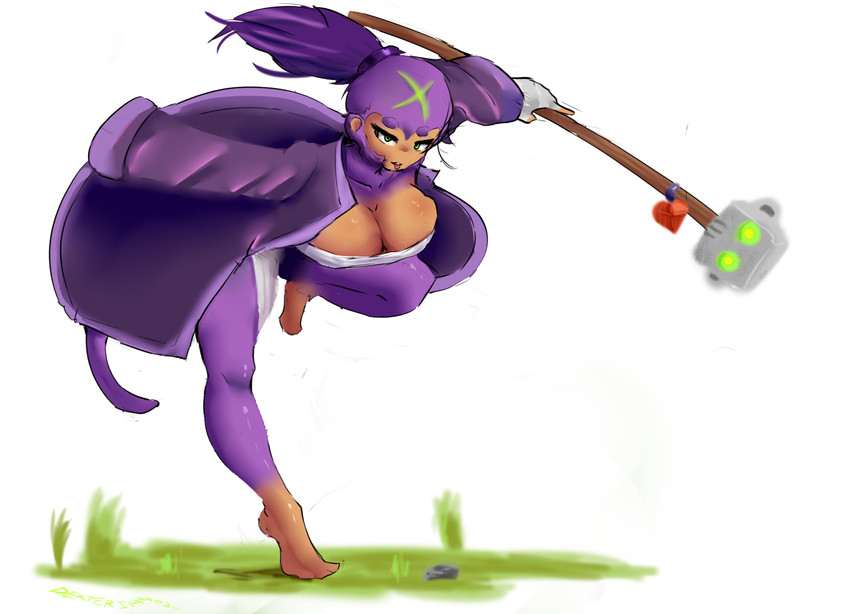 action_pose anthro breasts clothing female grass green_eyes looking_at_viewer plant pose robe simple_background solo staff tongue tongue_out white_background dexie93 bloons_tower_defense ninja_kiwi ezili_(bloons) haplorhine mammal monkey primate hi_res