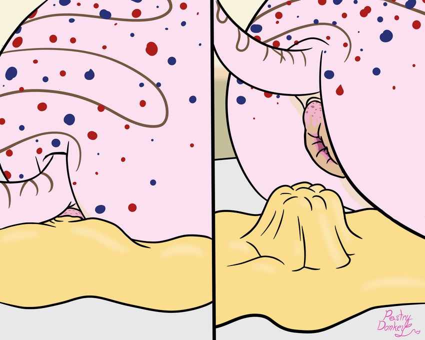 anal anal_cake_mold anal_penetration anus anus_markings brown_anus butt dough equine_anus feral food food_fetish food_insertion food_play fur fur_markings gaping gaping_anus improvised_sex_toy male markings object_insertion penetration pink_body pink_fur solo pastry_donkey cake_(pastry_donkey) equid equine mammal 5:4 hi_res