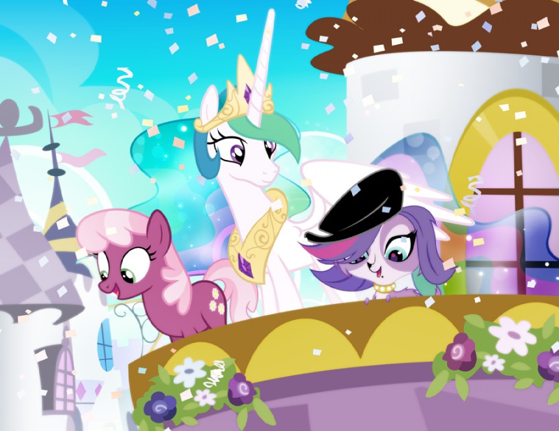 blue_eyes building clothing confetti crown cutie_mark day feathered_wings feathers female flat_cap flower green_eyes group hair hat headgear headwear horn jewelry multicolored_hair necklace outside pet_store pink_hair plant purple_eyes purple_hair sky store translucent translucent_hair two_tone_hair wings pixelkitties friendship_is_magic hasbro littlest_pet_shop littlest_pet_shop_(2012) my_little_pony mythology cheerilee_(mlp) princess_celestia_(mlp) zoe_trent bird_dog canid canine canis cavalier_king_charles_spaniel domestic_dog earth_pony equid equine horse hunting_dog mammal mythological_creature mythological_equine pony spaniel toy_dog winged_unicorn 2014 crossover