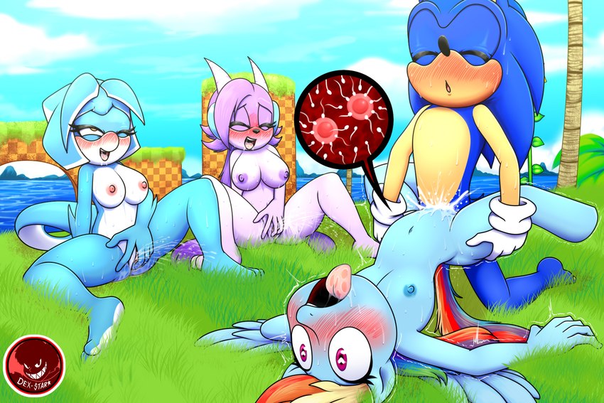 2_horns 5_fingers ahegao amber_eyes anthro anthro_on_anthro anthro_penetrated anthro_penetrating anthro_penetrating_anthro anthro_penetrating_female anthrofied areola barefoot beach being_watched belly big_breasts biped bisexual bite biting_lip biting_own_lip blue_areola blue_body blue_butt blue_feet blue_fur blue_hair blue_nipples blue_skin blue_wings blush bodily_fluids breast_size_difference breasts butt butt_grab canon_x_oc clothing countershade_torso countershading cum cum_in_pussy cum_inside cutout day dripping drooling ejaculation excessive_cum excessive_genital_fluids excessive_pussy_juice eye_roll eyelashes eyes_closed feet female female/female female_on_anthro female_orgasm female_penetrated fingering fingers flat_chested from_front_position fur genital_fluids genitals gloves gloves_only grass green_hill_zone group group_masturbation group_sex hair half-closed_eyes hand_on_butt handwear handwear_only heart_eyes heart_symbol hooves horn humanoid_feet impregnation kneeling logo long_hair long_pigtails looking_at_another looking_pleasured lying lying_on_ground male male/female male_on_anthro male_penetrating male_penetrating_anthro male_penetrating_female mane masturbation missionary_position mostly_nude mostly_nude_anthro mostly_nude_male motion_lines multicolored_body multicolored_hair multicolored_mane multicolored_skin multicolored_tail narrowed_eyes nature nature_background navel nipples nude nude_anthro nude_female on_back on_grass on_ground one_eye_closed open_mouth open_smile orgasm_face outdoor_nudity outside outside_sex palm_tree penetration penile penile_penetration penis_in_pussy pigtails pink_pussy plant plantigrade purple_areola purple_body purple_breasts purple_eyes purple_hair purple_nipples purple_pussy purple_skin pussy pussy_ejaculation pussy_juice_on_leg pussy_juice_on_pussy rainbow_hair rainbow_mane rainbow_tail red_areola red_nipples saliva saliva_drip saliva_on_tongue sea seaside self_bite sex shaking small_breasts smile spread_legs spread_wings spreading sweat sweatdrop sweaty_body sweaty_breasts sweaty_butt sweaty_feet sweaty_genitalia sweaty_legs sweaty_pussy tail tan_belly tan_body tan_hands tan_skin teeth tongue tongue_out tree trembling two_tone_body two_tone_skin vaginal vaginal_fingering vaginal_fluids vaginal_masturbation vaginal_penetration voyeur water white_body white_breasts white_clothing white_gloves white_handwear white_skin white_soles wide_eyed wing_boner wings yellow_eyes dexstar freedom_planet friendship_is_magic galaxytrail hasbro my_little_pony mythology sega sonic_legacy sonic_the_hedgehog_(series) fan_character rainbow_dash_(mlp) sash_lilac sonic_the_hedgehog tempest_the_dolphin aquatic_dragon cetacean dolphin dragon equid equine eulipotyphlan hedgehog horse mammal marine mythological_creature mythological_equine mythological_scalie pegasus pony scalie toothed_whale 3:2 artist_logo artist_name crossover digital_drawing_(artwork) digital_media_(artwork) hi_res