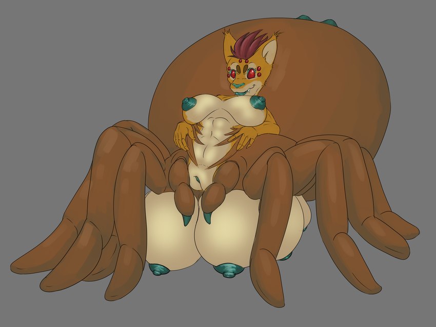 big_breasts breasts frontal_taur_genitals frontal_taur_pussy genitals huge_breasts multi_breast nipples plump_labia pussy red_eyes teal_nipples teliars643 arachnid arachnid_taur arthropod arthropod_taur felid feline mammal spider spider_taur tarantula_taur taur hi_res