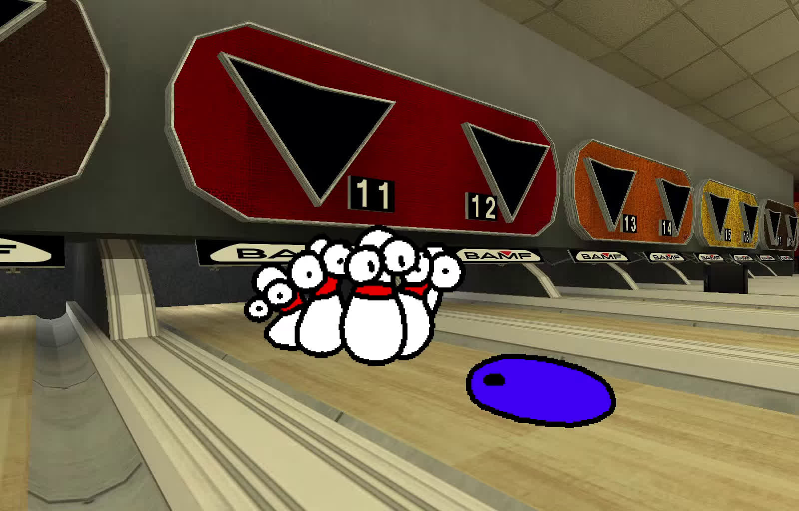 Bowling alley screen porn