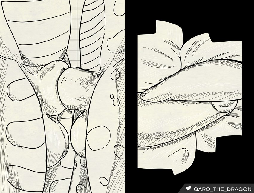 animal_genitalia animal_penis anthro balls docking duo facing_each_other genitals internal male male/male mutual_docking mutual_penetration mutual_penile mutual_penile_penetration mutual_penis_in_other_sheath mutual_sheath_penetration mutual_sheath_play mutual_unusual_penetration penetration penile penile_penetration penis penis_in_other_sheath penis_in_sheath scales sex sheath sheath_kiss sheath_penetration sheath_play simple_background standing touching_penis unusual_penetration xray_view garo_(artist) kinktober mythology dragon mythological_creature mythological_scalie scalie 2022 hi_res monochrome shaded simple_shading