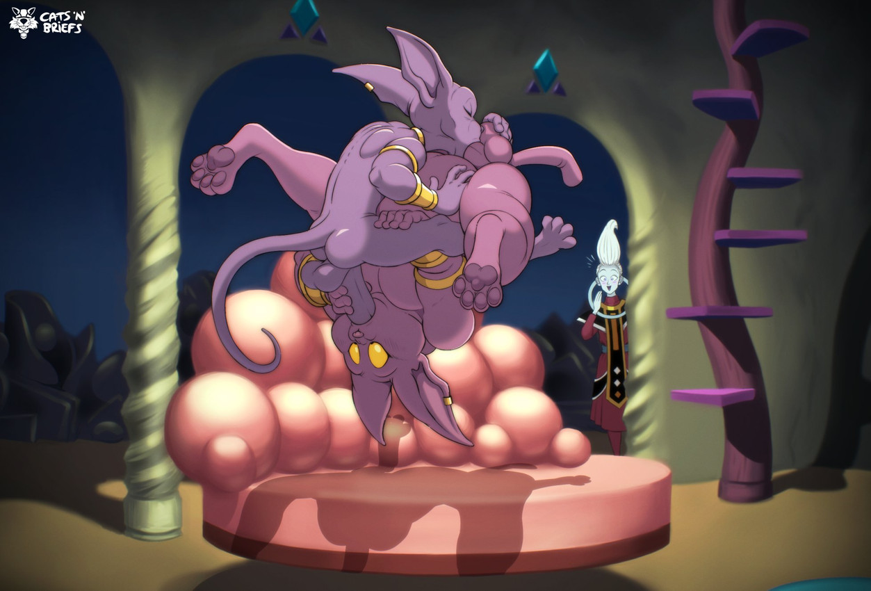 69_position anthro armband balls belly butt duo_focus fellatio floating genitals gold_(metal) gold_jewelry group jewelry male male/male nude oral overweight overweight_anthro overweight_male penile penis penis_in_mouth purple_body sex trio yellow_eyes catsnbriefs dragon_ball dragon_ball_super beerus champa alien domestic_cat felid feline felis mammal hi_res brother_(lore) brothers_(lore) incest_(lore) sibling_(lore)