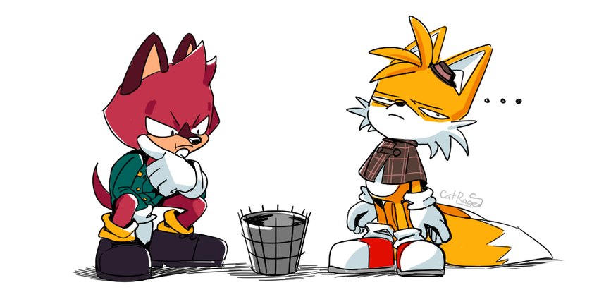 barry and miles prower (the murder of sonic the hedgehog and etc) created by catragemiau