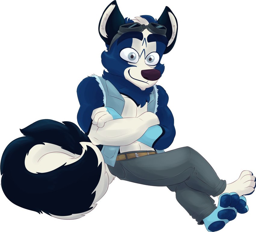 anthro male solo tony_dunkel snow_wave canid canine canis mammal wolf