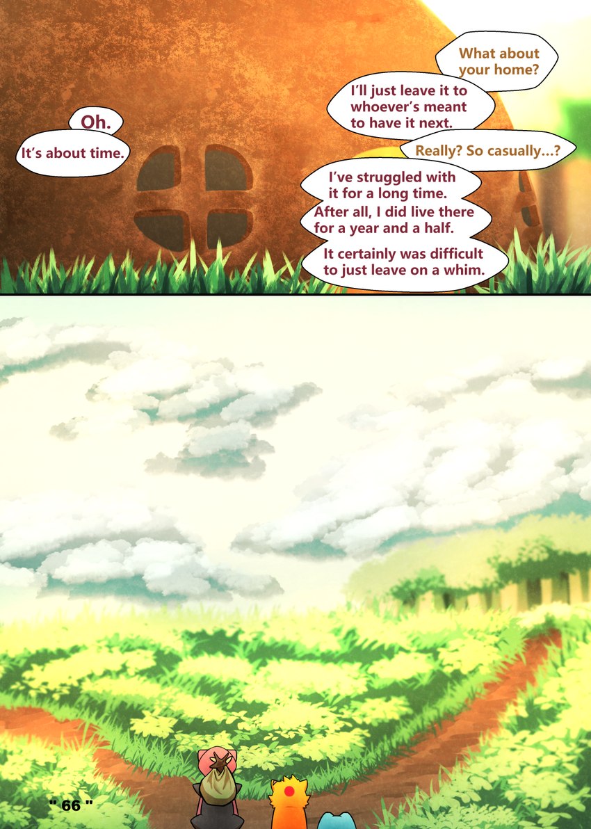 dialogue forest male plant speech_bubble text tree darrow0 nintendo pokemon mo_(darrow) pol_(darrow) yuel generation_2_pokemon generation_5_pokemon krookodile pokemon_(species) quilava totodile comic english_text hi_res