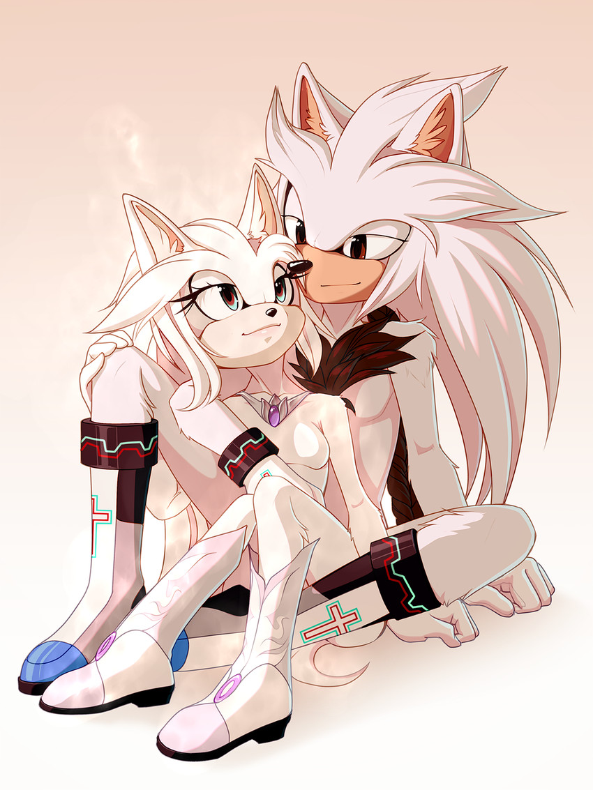 anthro breasts brown_eyes clothed clothing duo eyelashes female fingers fire male male/female smile lynjox sega sonic_the_hedgehog_(series) fan_character silver-ty_the_hedgehog volya_the_white_fire elemental_creature eulipotyphlan fire_creature hedgehog mammal 2019 3:4 digital_media_(artwork) hi_res brother_(lore) brother_and_sister_(lore) sibling_(lore) sister_(lore)