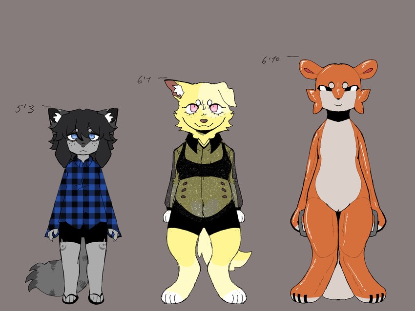 anthro athletic_wear belly belly_nipples blue_eyes bottomwear bra chart choker clothed clothing collar collared_shirt dark_hair dress_shirt eyelashes female flannel flannel_shirt fluffy fluffy_tail fur fur_markings genitals glistening glistening_body group gym_bottomwear gym_shorts hair handle height_chart inflatable inner_ear_fluff jewelry markings necklace nude orange_body overweight overweight_anthro overweight_female paws pink_eyes pool_toy pussy shirt shorts size_difference smile smirk symmetry tail text tired tired_eyes topwear translucent translucent_clothing trio tuft underwear white_belly yellow_body yellow_fur vedacia jaiden_(jaidenfluid) luna_(veevobyte) socket_(veevobyte) animate_inanimate canid canine canis domestic_cat domestic_dog felid feline felis living_inflatable living_pool_toy mammal colored digital_media_(artwork) hi_res