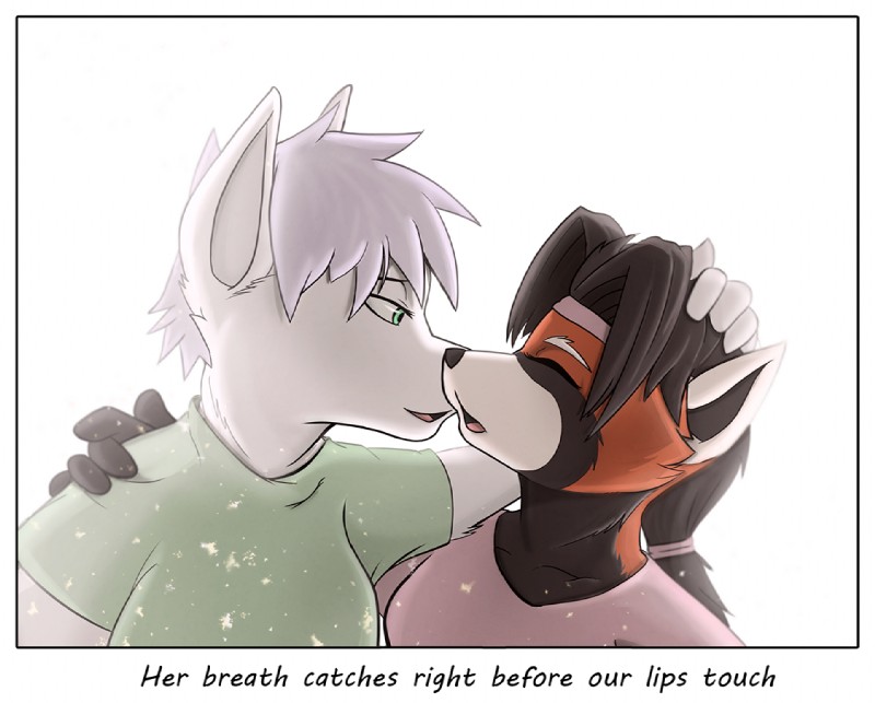 blush duo female female/female friends_with_benefits kissing text colrblnd duzt measureup lexi_redd oata_rinsky ailurid canid canine canis domestic_dog mammal nordic_sled_dog red_panda samoyed spitz comic english_text