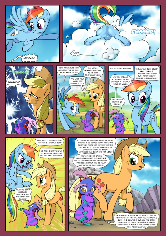 applejack and rainbow dash (friendship is magic and etc) created by pencils (artist)