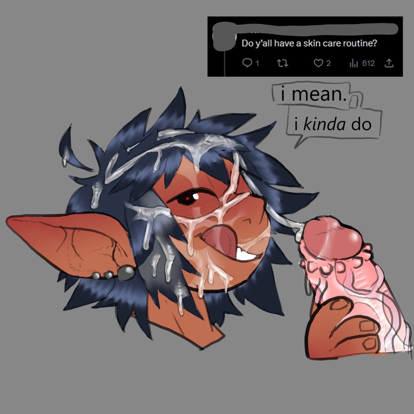 answer bodily_fluids cum cum_on_face dialogue duo genital_fluids genitals humanoid_pointy_ears male not_furry penis pointy_ears question question_mark smile speech_bubble teeth text tongue tongue_out thecore34 azra_(core34) ishmael_(core34) humanoid 1:1 absurd_res english_text hi_res