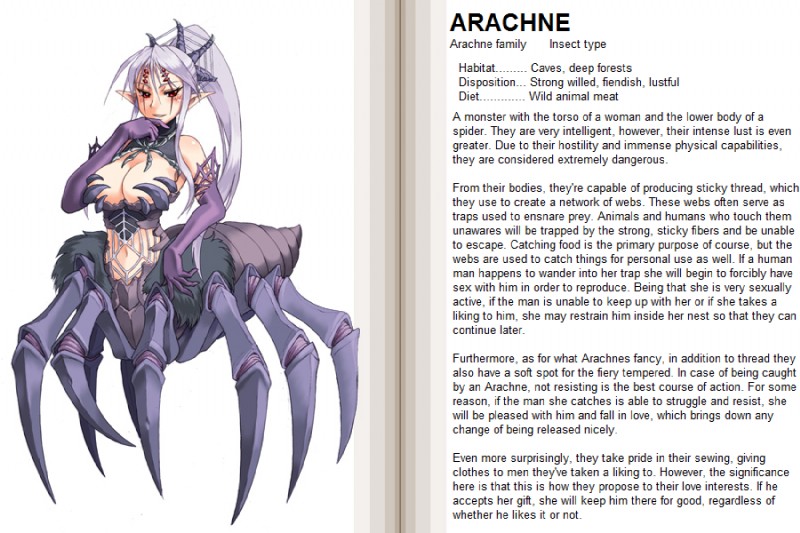 monster girl profile and etc created by kenkou cross and third-party edit