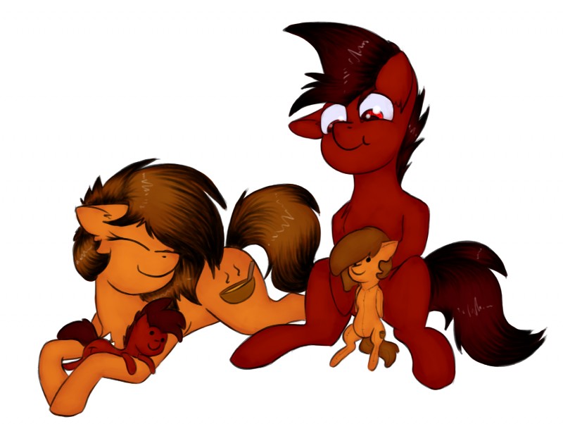 doll duo eyes_closed female feral hair male playing plushie simple_background smile white_background marsminer hasbro my_little_pony fan_character mars_miner venus_spring equid equine horse mammal pony 2016 hi_res