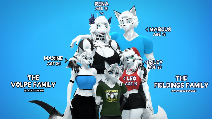 leo, marcus, maxine, rena, and riley created by domibun