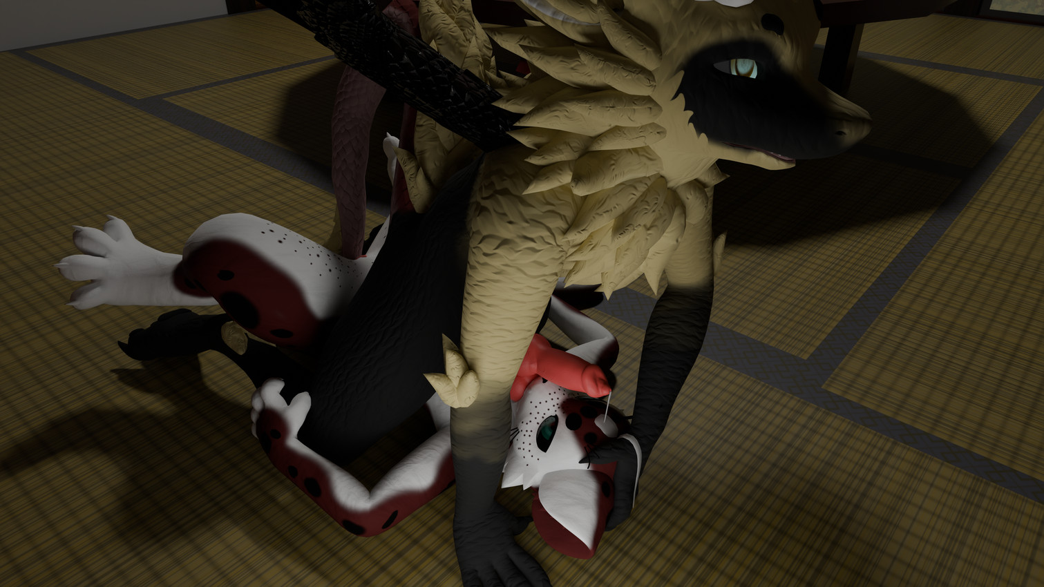 2_penises andromorph anthro bodily_fluids cum cum_dripping_from_penis cum_in_mouth cum_inside duo freckled_face freckled_legs freckled_thighs freckles fur genital_fluids genitals intersex intersex/male knot knotted_penis male multi_genitalia multi_penis oral oral_penetration penetration penis red_body red_fur tail tail_fetish tail_play white_body white_fur jman7407 galica james_enderblud domestic_cat felid feline felis mammal mayu_(azuki) nardoragon 16:9 4k absurd_res hi_res widescreen