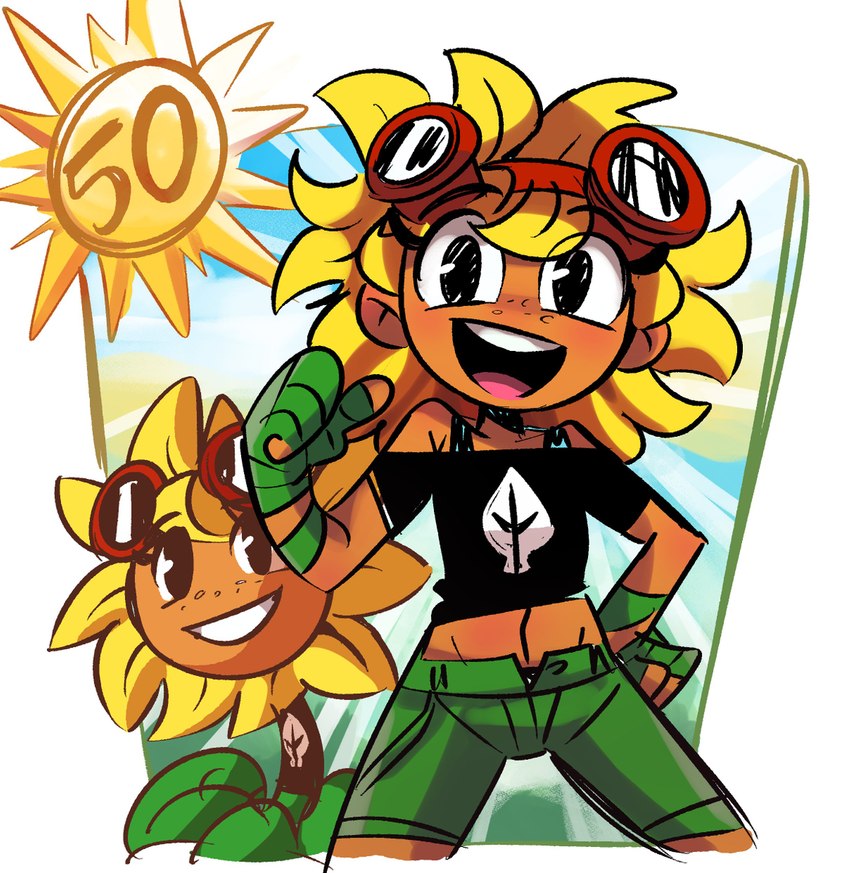 solar flare (plants vs. zombies heroes and etc) created by peargor