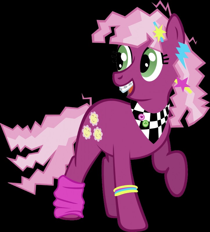 1980s_theme 80s_clothing alternative_fashion braces cutie_mark female feral floral_markings glamrock markings quadruped simple_background solo tail transparent_background pageturner1988 friendship_is_magic hasbro my_little_pony cheerilee_(mlp) earth_pony equid equine horse mammal pony alpha_channel hi_res