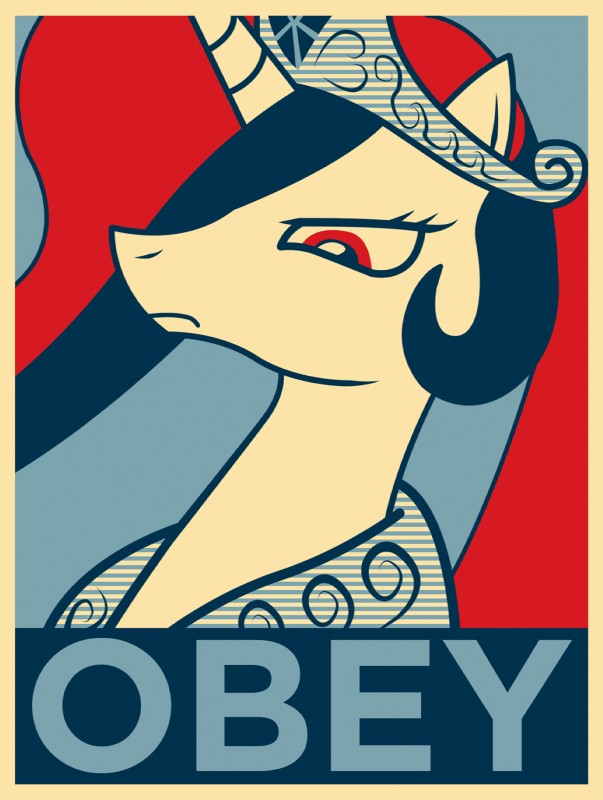 princess celestia (barack obama "hope" poster and etc) created by equestria-election