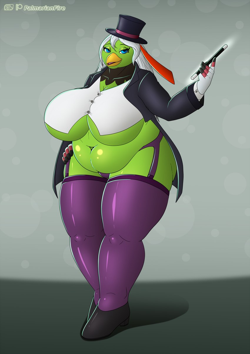 anthro beak belly big_breasts breasts clothing female footwear huge_breasts legwear magic_user magician navel overweight slightly_chubby slightly_chubby_female socks solo stockings thick_thighs thigh_highs thigh_socks palmarianfire nintendo pokemon generation_2_pokemon pokemon_(species) xatu hi_res