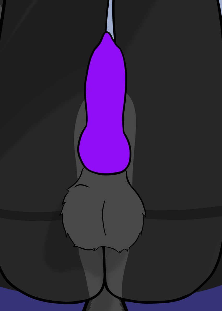 anthro balls butt genital_shot genitals glowing glowing_genitalia highlights_(coloring) knot male penis penis_shot presenting presenting_hindquarters solo slinx slinx_(character) canid canine fox mammal absurd_res hi_res