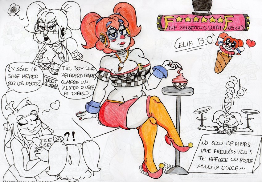 celia b0 and circus baby (five nights at freddy's and etc) created by dibujuani