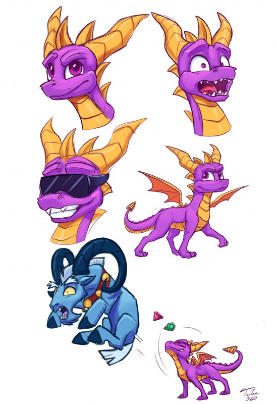 grogar and spyro (friendship is magic and etc) created by tsitra360