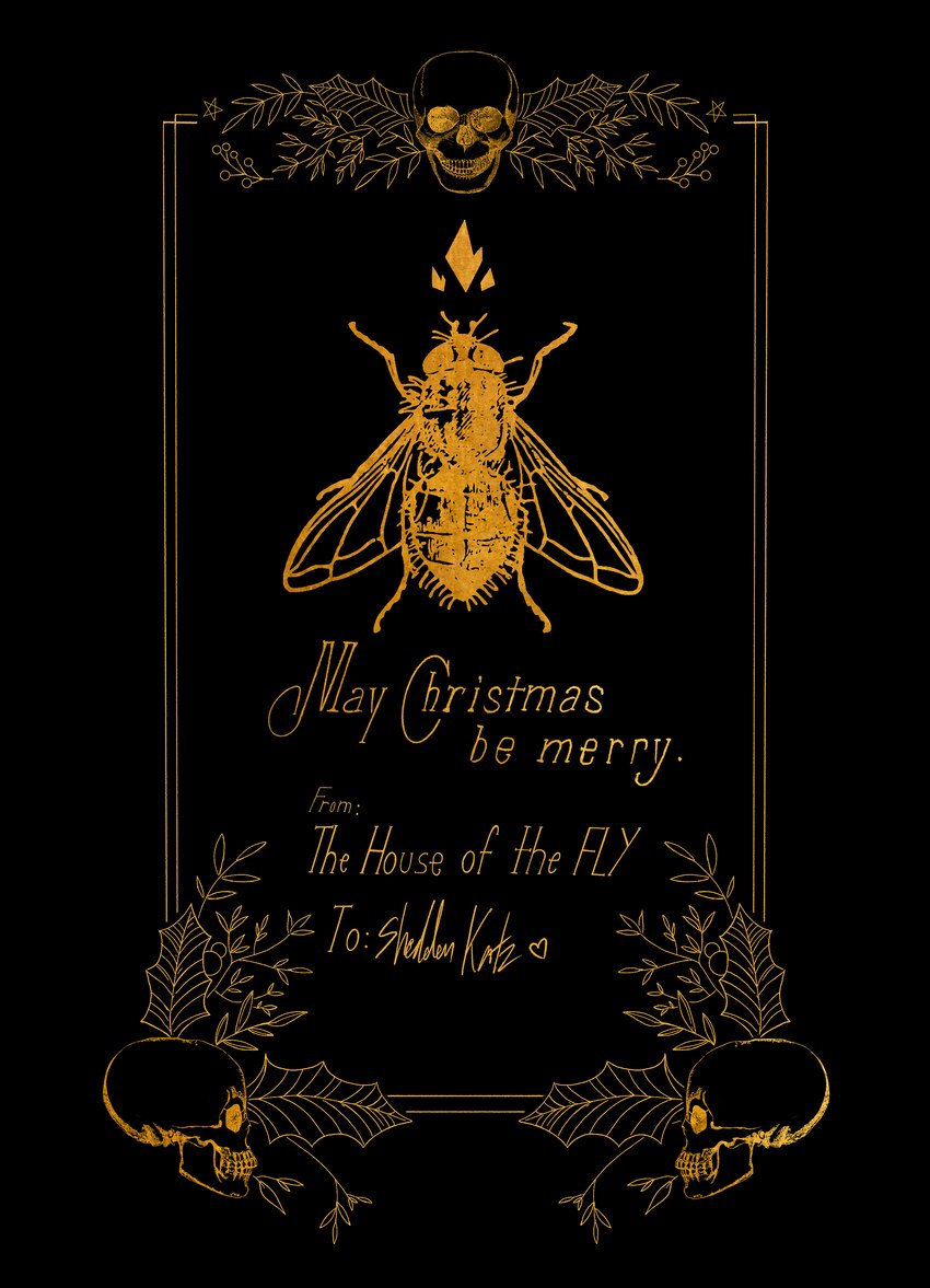 2_wings ambiguous_gender arthropod_abdomen black_background bone christmas_card compound_eyes feral front_view heart_after_text heraldry holidays holly_(plant) insect_wings plant simple_background skull solo teeth text wings yellow_and_black possumcrimes cc-by-sa christmas creative_commons scp_foundation whore_of_blood arthropod fly_(animal) insect 2022 2023 absurd_res character_name digital_drawing_(artwork) digital_media_(artwork) english_text full-length_portrait hi_res official_art portrait story_at_source