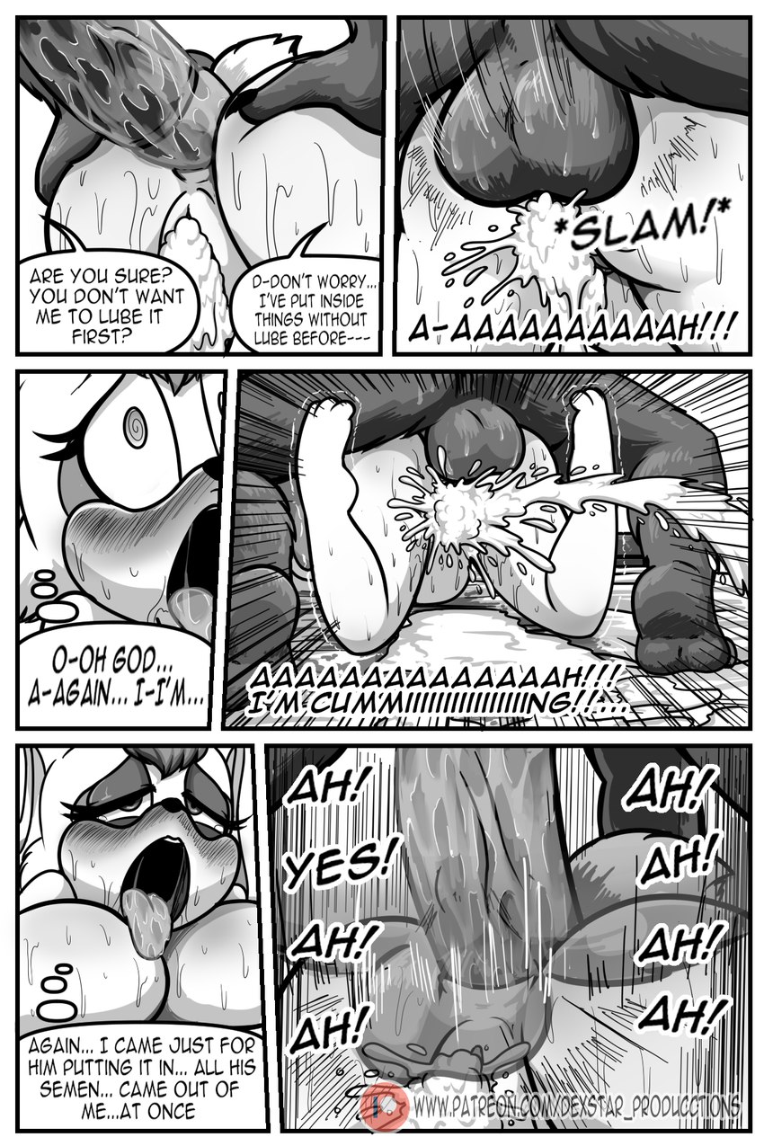 afterimage ahegao anal anal_orgasm anal_penetration announcing_orgasm anthro anthro_on_anthro anthro_penetrated anthro_penetrating anthro_penetrating_anthro anus asking asking_another asking_partner balls balls_deep bed bedding bent_legs big_balls big_breasts big_penis black_text blush blush_lines bodily_fluids breasts contact_onomatopoeia cum cum_from_pussy cum_in_pussy cum_inflation cum_inside curling_toes dialogue duo ejaculation ellipsis emanata erection explicitly_stated_consent eyelashes feet female female_anthro from_behind_position fur furniture genital_fluids genitals glistening glistening_body glistening_fur hands-free humanoid_genitalia humanoid_penis impact_lines impact_onomatopoeia in_heat inflation inner_monologue jockey_position larger_anthro larger_male lidded_eyes looking_pleasured male male/female male_anthro mature_anthro mature_female mature_male moan muscular muscular_anthro muscular_male no_lube nude nude_anthro nude_female nude_male on_bed onomatopoeia open_mouth orgasm orgasm_face penetration penile penile_penetration penis penis_in_ass plap prone_bone_position pussy pussy_ejaculation pussy_ejaculation_while_penetrated radial_speed_lines rough_sex saliva saliva_on_tongue saliva_string scut_tail sex shaking short_tail size_difference slam smaller_anthro smaller_female sound_effects speech_bubble spiral_eyes stuttering tail text thinking thought_bubble tongue tongue_out tremble_spikes trembling vaginal_fluids vein veiny_penis wide_eyed dexstar sega sonic_the_hedgehog_(series) maxwell_wells vanilla_the_rabbit bear lagomorph leporid mammal rabbit 2021 2:3 comic digital_media_(artwork) english_text greyscale hi_res monochrome url