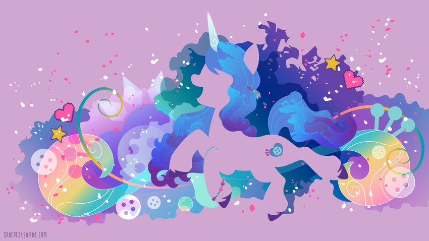 abstract_background blue_hair blue_tail bracelet female feral frutiger_metro fur gradient_hair hair heart_symbol hooves horn jewelry open_mouth open_smile pink_body pink_fur purple_hair purple_tail smile tail sambaneko hasbro mlp_g5 my_little_pony mythology izzy_moonbow_(mlp) equid equine mammal mythological_creature mythological_equine unicorn 16:9 4k absurd_res hi_res pink_theme wallpaper widescreen