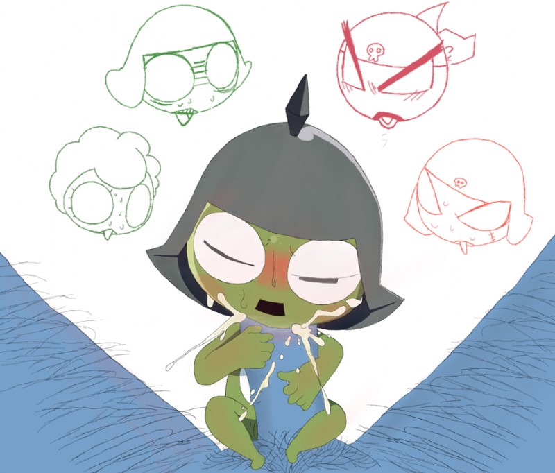 giroro, giroro's dad, keroro, keroro's dad, and keroro's mother (sgt. frog) created by maychin