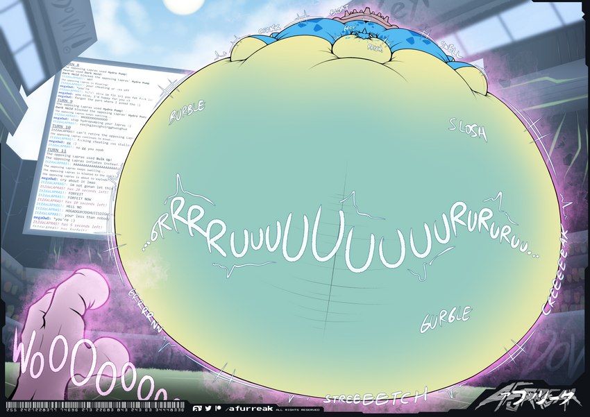 aircraft airship belly belly_blush big_belly blush body_blush chat close_to_bursting furaffinity_logo heart_emoticon heart_symbol huge_belly imminent_popping inflation inflation_fetish liquid_inflation logo morbidly_obese motion_lines obese onomatopoeia overinflated overweight patreon_logo pokemon_battle profanity purple_smoke slosh sloshing_belly smile smoke sound_effects stadium text twitter_logo vehicle water_inflation afurreak furaffinity nintendo patreon pokemon pokemon_showdown twitter generation_1_pokemon lapras legendary_pokemon marine mewtwo plesiosaur pokemon_(species) prehistoric_species reptile scalie 2022 absurd_res artist_logo artist_name english_text hi_res