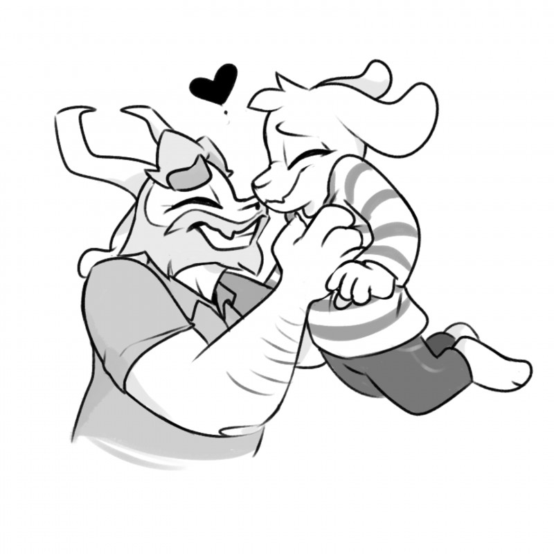 asgore dreemurr and asriel dreemurr (undertale (series) and etc) created by pixylbyte